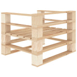 NNEVL 7 Piece Garden Lounge Set Pallets Wood