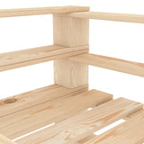 NNEVL 7 Piece Garden Lounge Set Pallets Wood