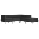 NNEVL 5 Piece Sofa Set Fabric Black
