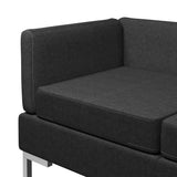 NNEVL 4 Piece Sofa Set Fabric Black