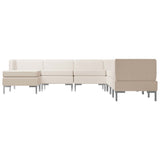 NNEVL 8 Piece Sofa Set Fabric Cream