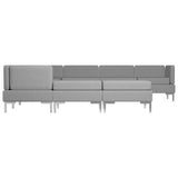 NNEVL 9 Piece Sofa Set Fabric Light Grey