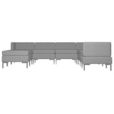 NNEVL 9 Piece Sofa Set Fabric Light Grey