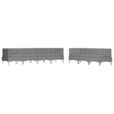 NNEVL 7 Piece Sofa Set Fabric Dark Grey