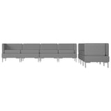 NNEVL 7 Piece Sofa Set Fabric Dark Grey