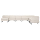 NNEVL 9 Piece Sofa Set Fabric Cream
