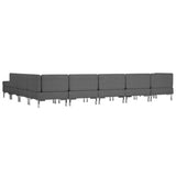 NNEVL 10 Piece Sofa Set Fabric Dark Grey