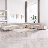 NNEVL 11 Piece Sofa Set Fabric Cream