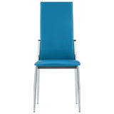 NNEVL 9 Piece Dining Set Faux Leather Blue