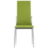 NNEVL 7 Piece Dining Set Faux Leather Green