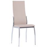 NNEVL 9 Piece Dining Set Faux Leather Cappuccino