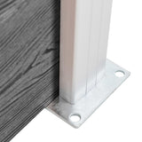 NNEVL Garden Fence WPC 353x186 cm Grey