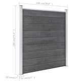 NNEVL Garden Fence WPC 1045x186 cm Grey