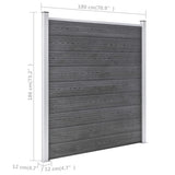 NNEVL Garden Fence WPC 1218x186 cm Grey