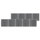 NNEVL Garden Fence WPC 1564x186 cm Grey