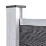 NNEVL Garden Fence WPC 353x106 cm Grey