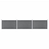 NNEVL Garden Fence WPC 526x106 cm Grey