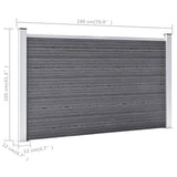 NNEVL Garden Fence WPC 872x106 cm Grey