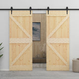NNEVL Door 80x210 cm Solid Pine Wood
