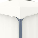 NNEVL Gazebo with Curtain 4x3 m Cream White Aluminium