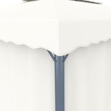 NNEVL Gazebo with Curtain 3x3 m Cream White Aluminium