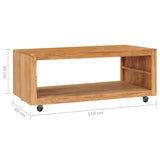 NNEVL Coffee Table 110x60x40 cm Solid Teak Wood