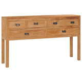 NNEVL Sideboard 125x30x75 cm Solid Teak Wood