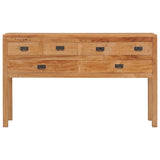 NNEVL Sideboard 125x30x75 cm Solid Teak Wood