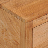 NNEVL Sideboard 125x30x75 cm Solid Teak Wood