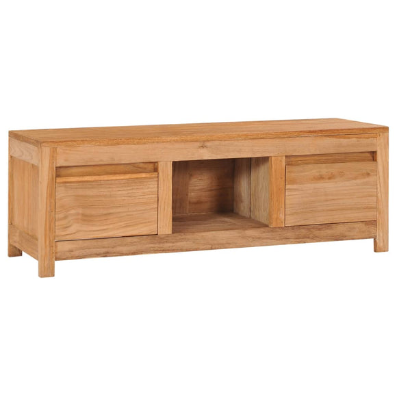 NNEVL TV Cabinet 100x30x35 cm Solid Teak Wood