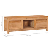 NNEVL TV Cabinet 100x30x35 cm Solid Teak Wood