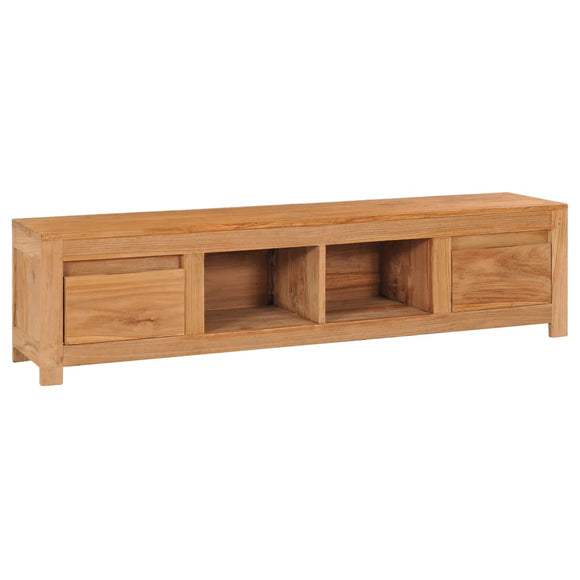 NNEVL TV Cabinet 135x30x35 cm Solid Teak Wood