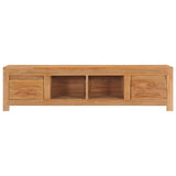 NNEVL TV Cabinet 135x30x35 cm Solid Teak Wood