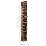 NNEVL Wall Mirror 40 cm Teak Round