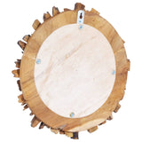 NNEVL Wall Mirror 60 cm Teak Round