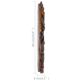 NNEVL Wall Mirror 60 cm Teak Round