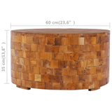 NNEVL Coffee Table 60x60x35 cm Solid Teak Wood