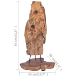 NNEVL Wine Rack for 8 Bottles 40x30x80 cm Solid Teak Wood