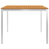 NNEVL 7 Piece Dining Set Textilene and Stainless Steel