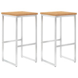 NNEVL 3 Piece Bar Set Solid Teak Wood and Stainless Steel