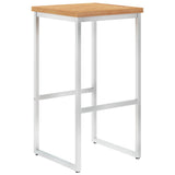 NNEVL 5 Piece Bar Set Solid Teak Wood and Stainless Steel