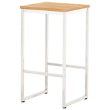 NNEVL 7 Piece Bar Set Solid Teak Wood and Stainless Steel