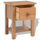 NNEVL Nightstands 2 pcs 36x30x47 cm Solid Oak Wood