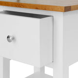 NNEVL Nightstands 2 pcs 36x30x47 cm Solid Oak Wood