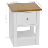 NNEVL Nightstands 2 pcs 36x30x47 cm Solid Oak Wood