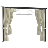 NNEVL Gazebo 4x3 m Cream