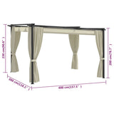 NNEVL Gazebo 4x3 m Cream