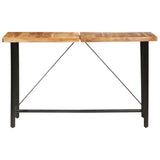 NNEVL 9 Piece Bar Set Solid Acacia Wood and Genuine Leather