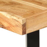 NNEVL 9 Piece Bar Set Solid Acacia Wood and Genuine Leather