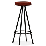 NNEVL 9 Piece Bar Set Solid Acacia Wood and Genuine Leather